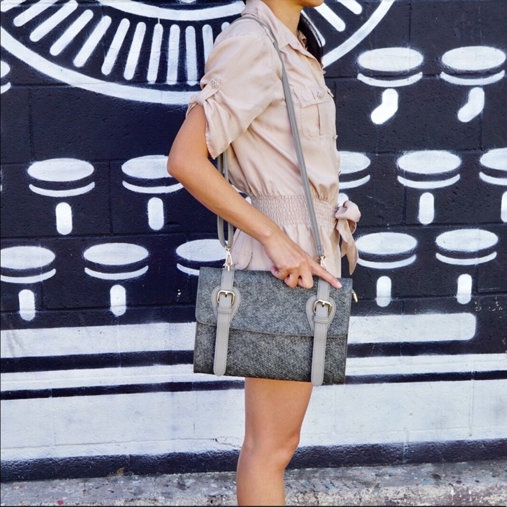 Weave Print Crossbody Bag